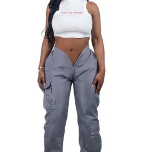 Gray Cargo Pants